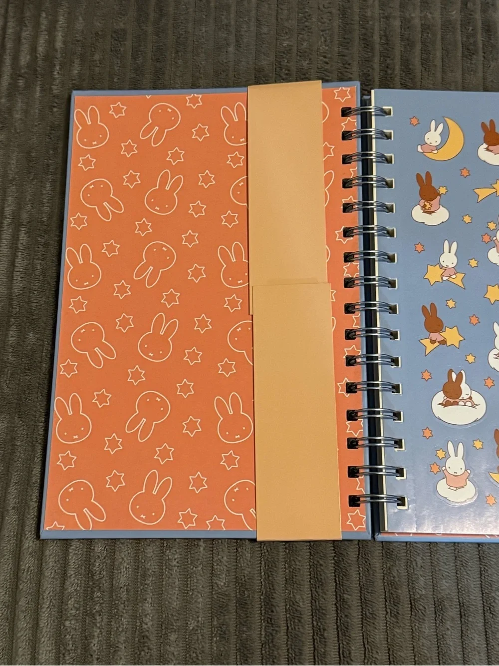 miffy Blue Notebook and Pen Set with Yellow Moon & Orange Stars